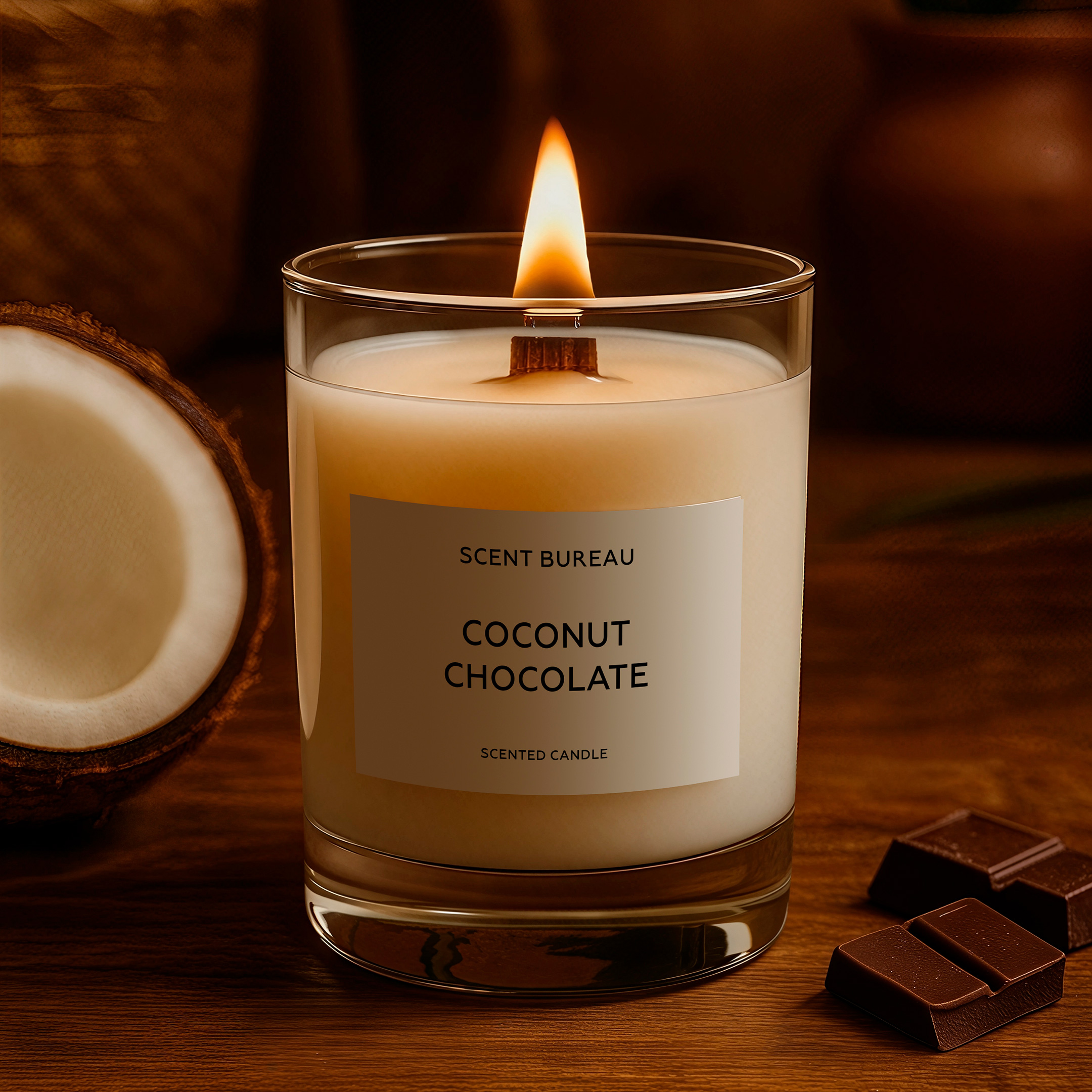 Ароматическая свеча Кокос и шоколад 190 мл