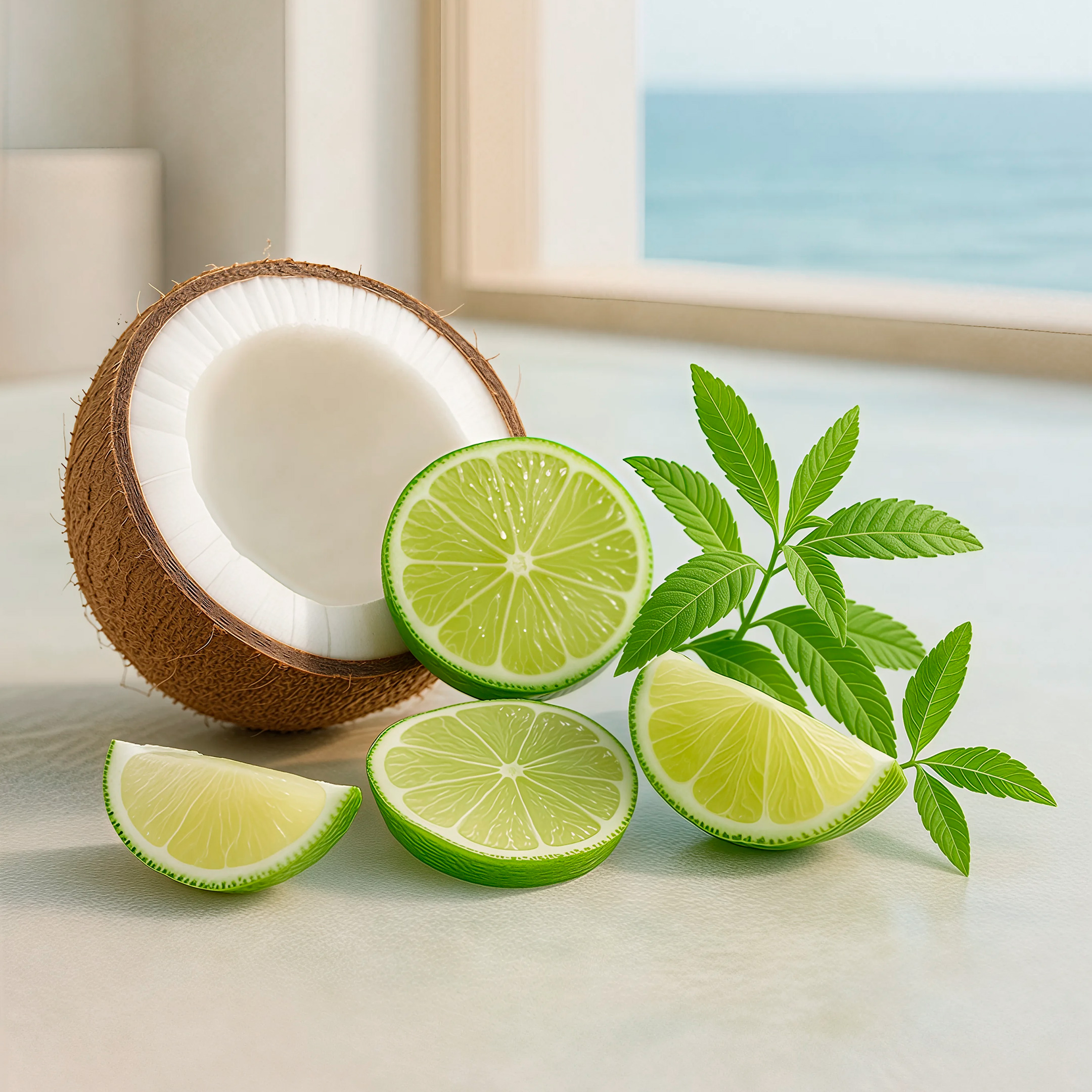 Ароматическая свеча Кокос, лайм, вербена 190 мл Ароматическая свеча Кокос, лайм, вербена 190 мл