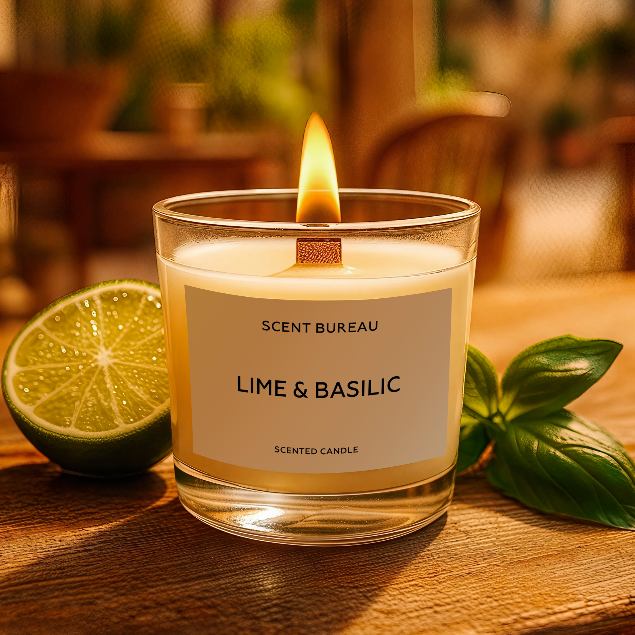 Ароматическая свеча Лайм и базилик 100 мл