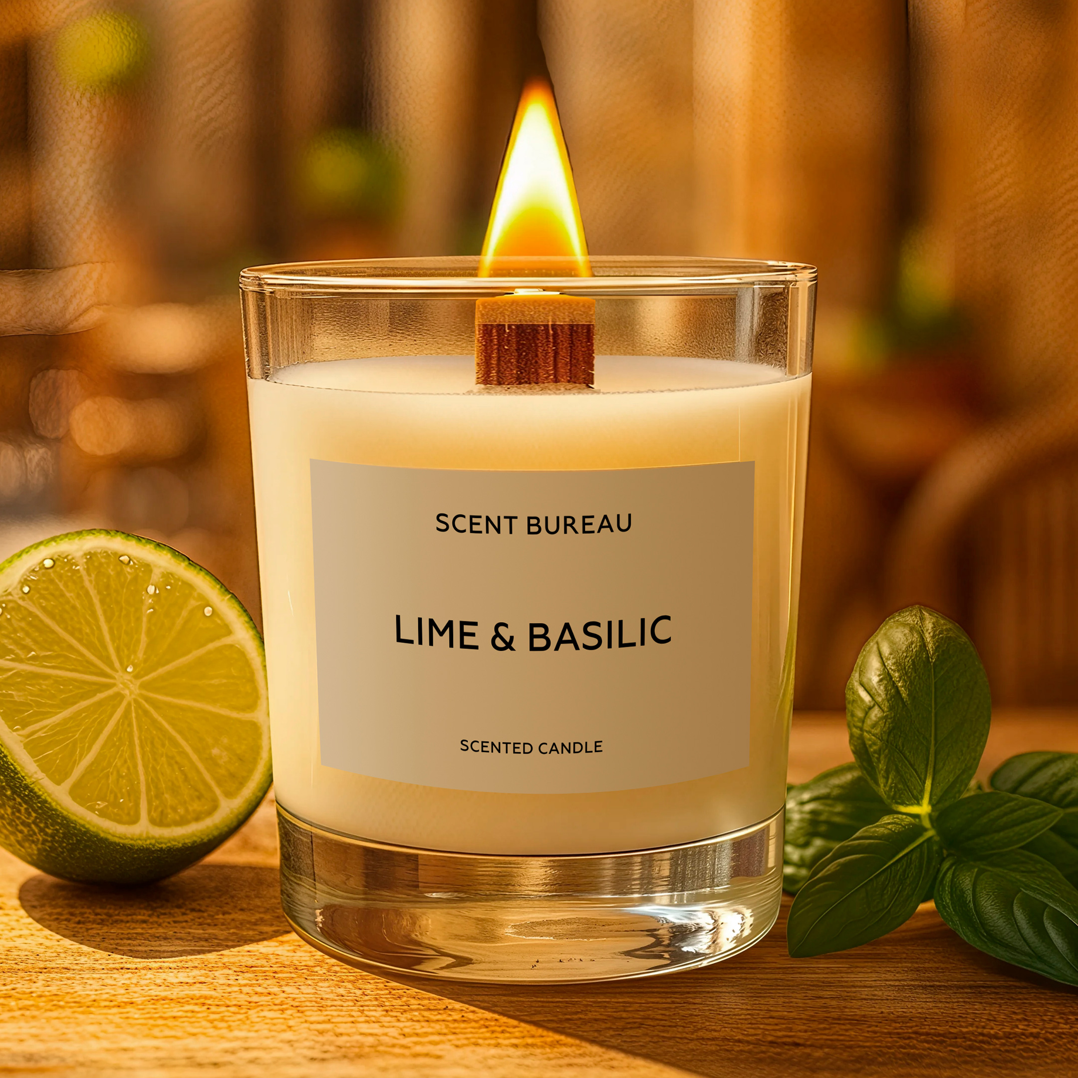 Ароматическая свеча Лайм и базилик 190 мл
