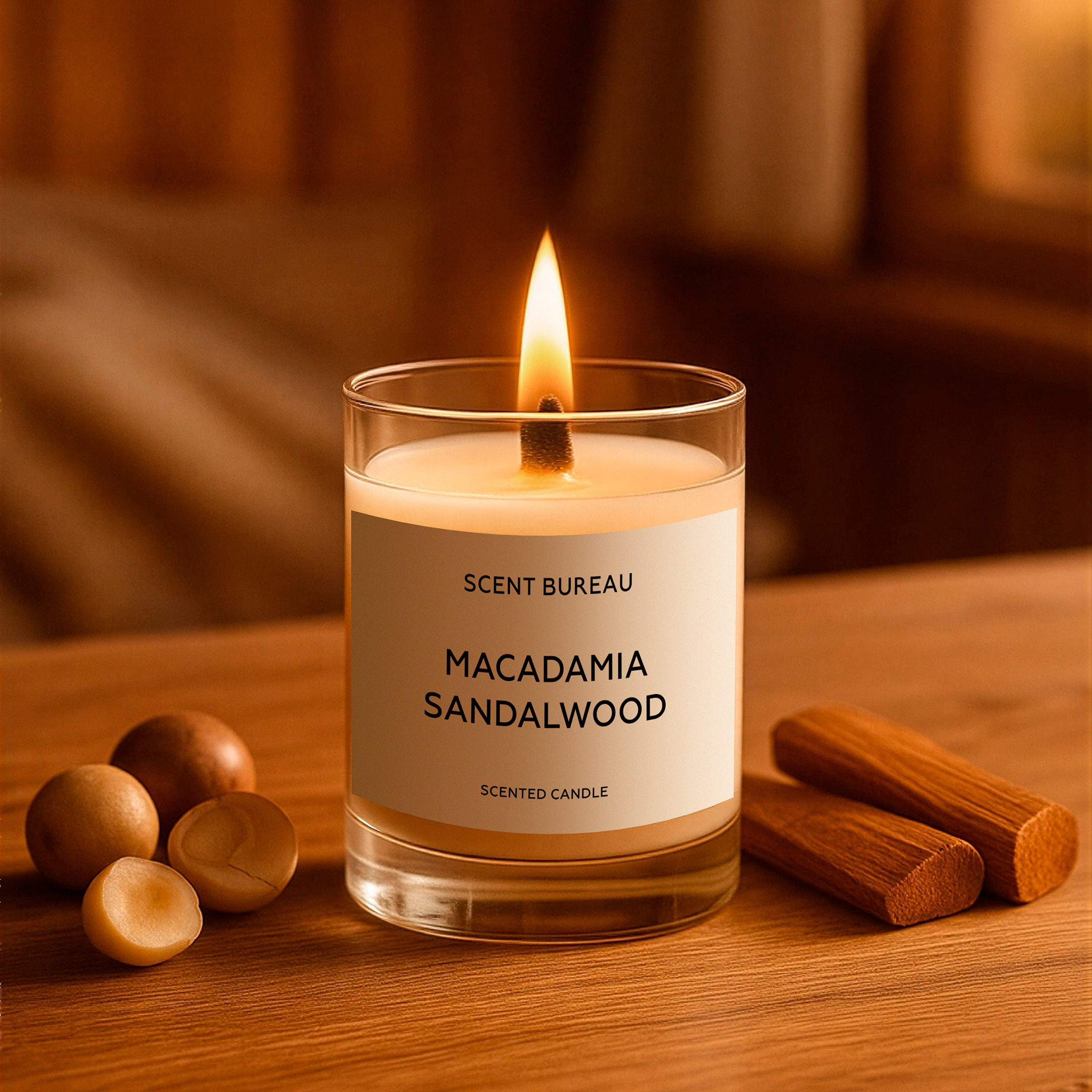 Ароматическая свеча Макадамия и сандал 60 мл