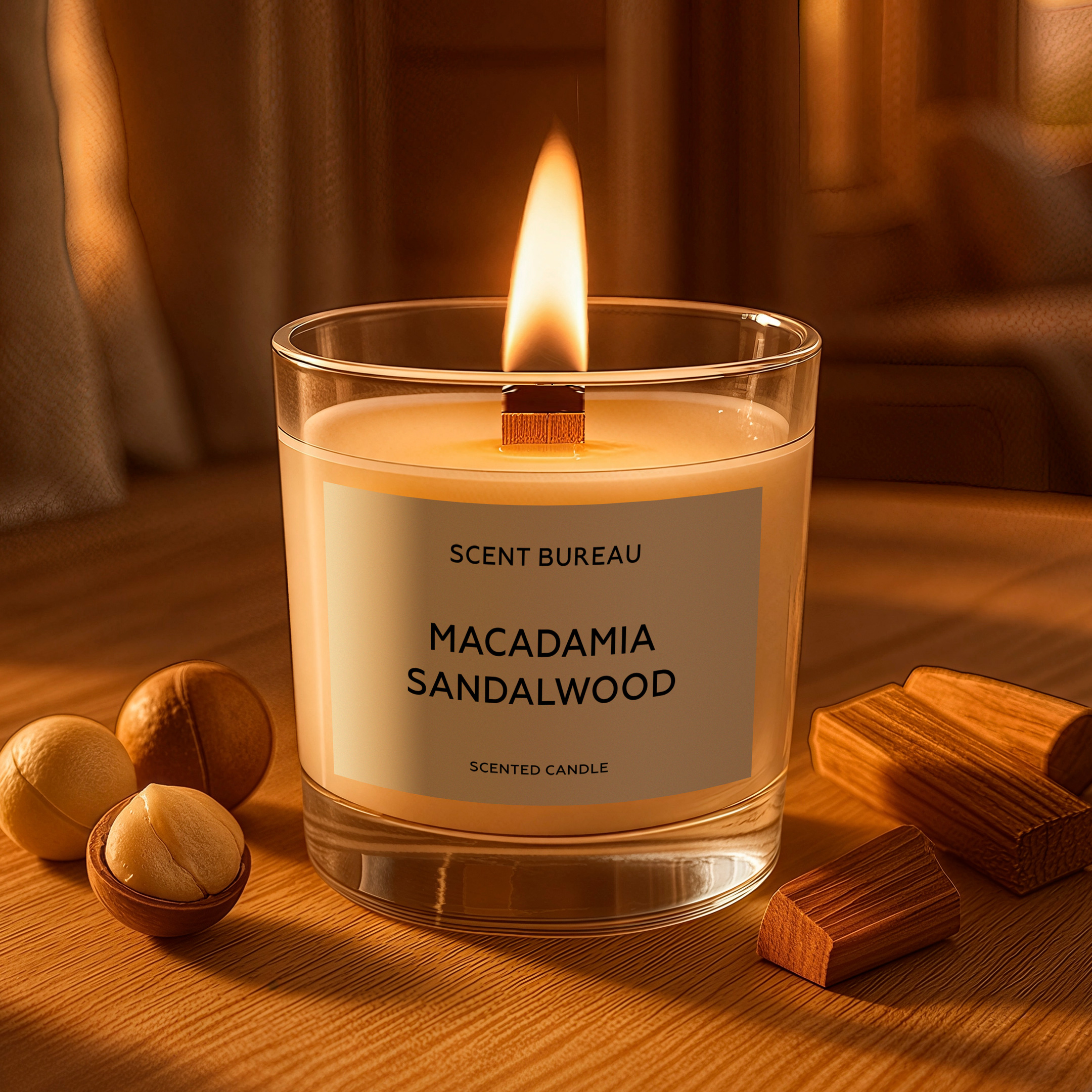 Ароматическая свеча Макадамия и сандал 100 мл