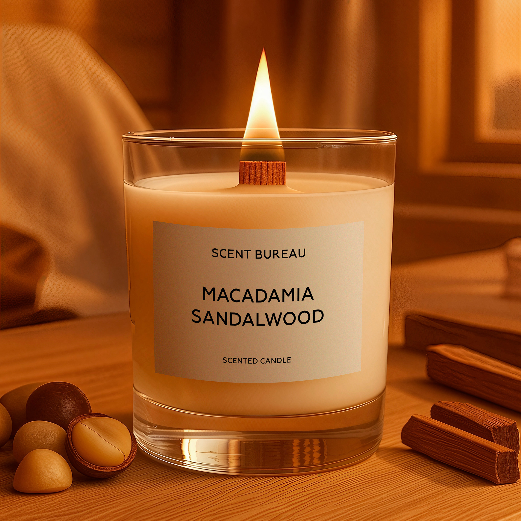 Ароматическая свеча Макадамия и сандал 190 мл
