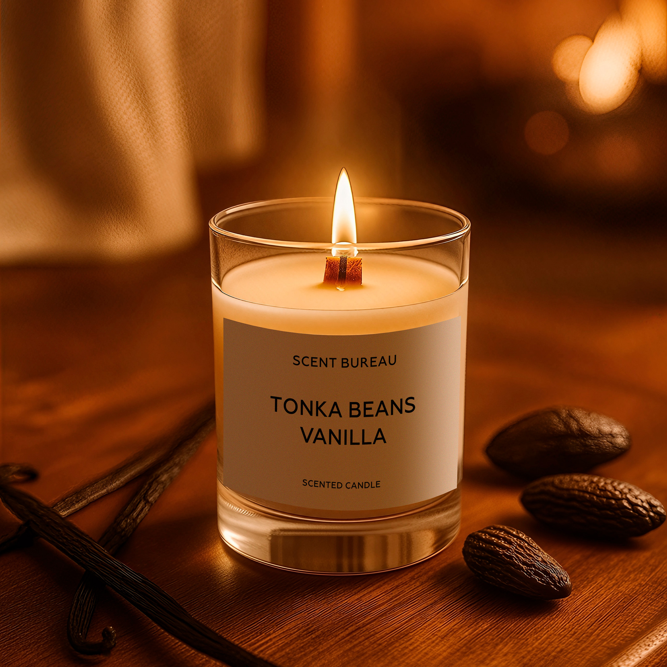 Ароматическая свеча Бобы тонка и ваниль 60 мл